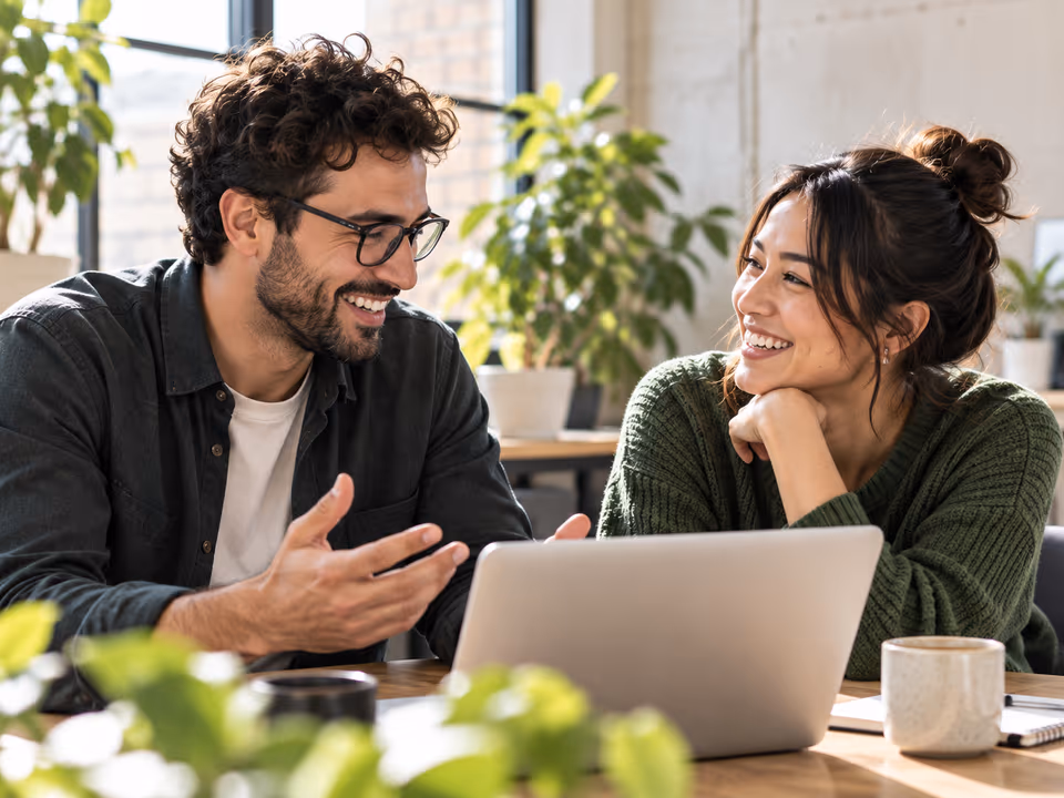Sales teammate talking with a customer